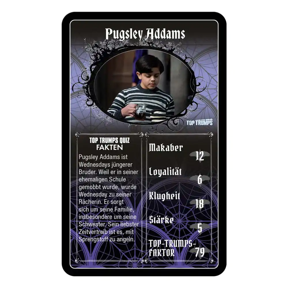 Wednesday Card Game Top Trumps Versiunea germană poza produsului