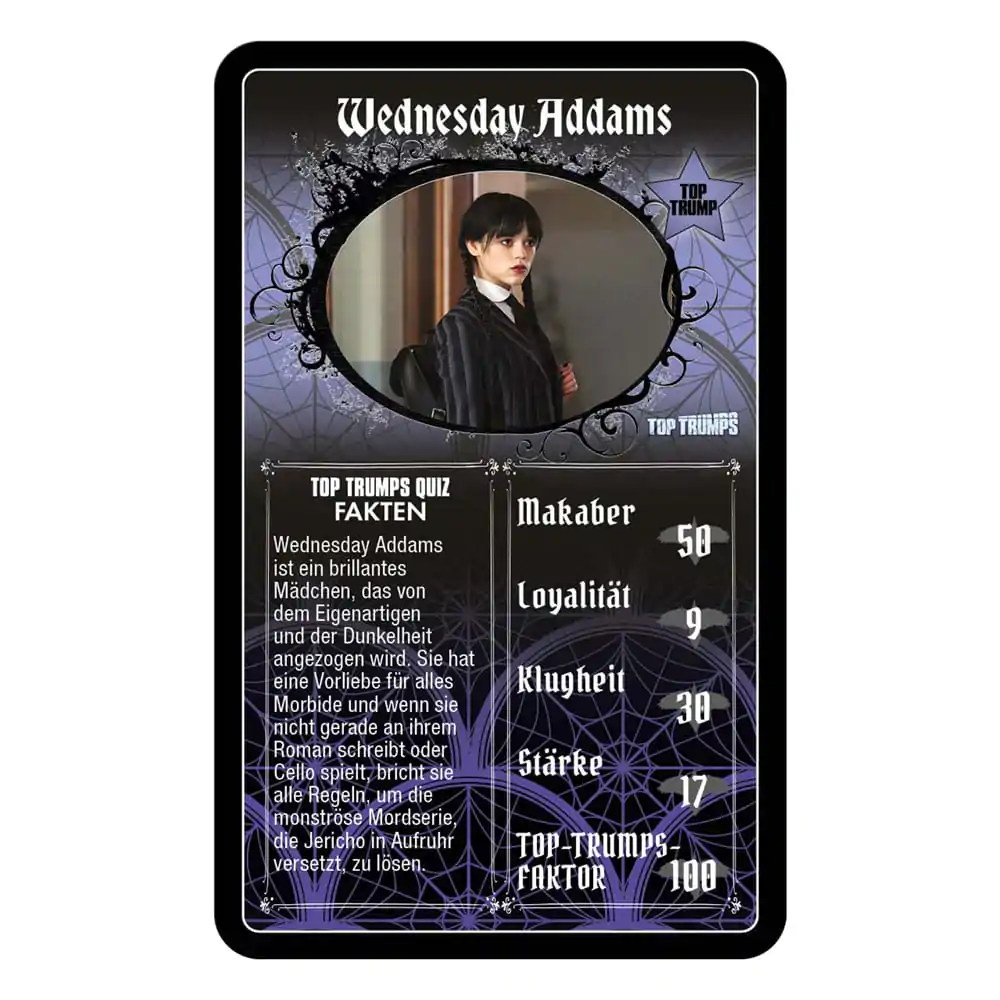 Wednesday Card Game Top Trumps Versiunea germană poza produsului