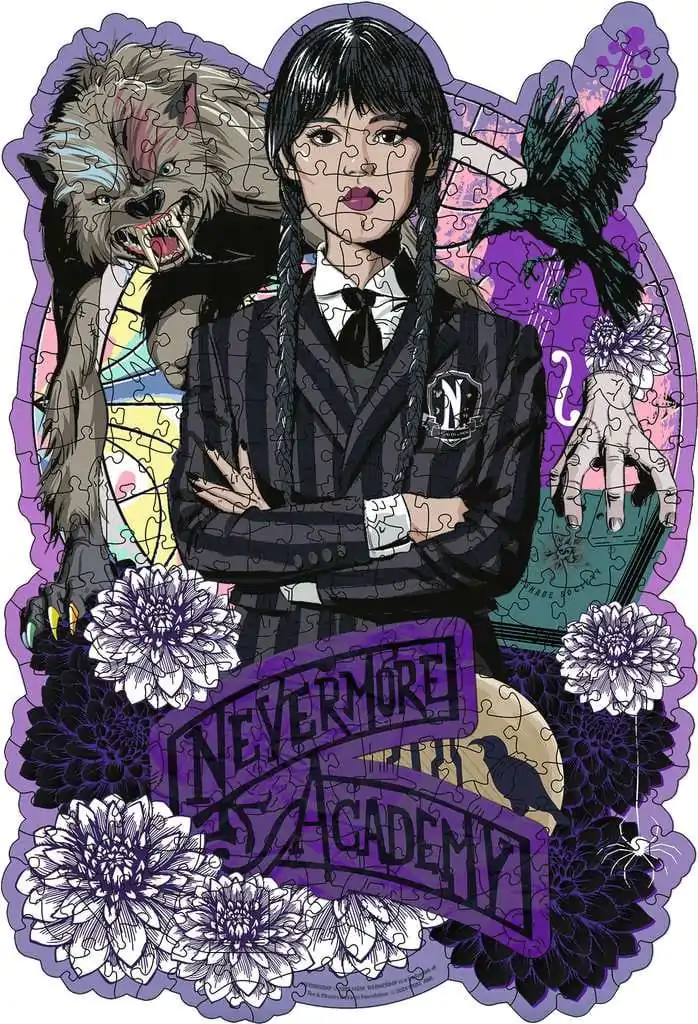 Wednesday WOODEN Puzzle Jigsaw Wednesday Addams (300 piese) poza produsului