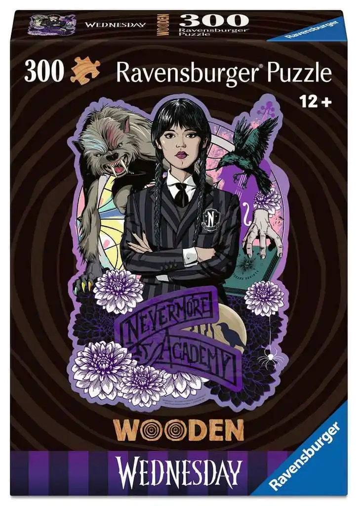 Wednesday WOODEN Puzzle Jigsaw Wednesday Addams (300 piese) poza produsului