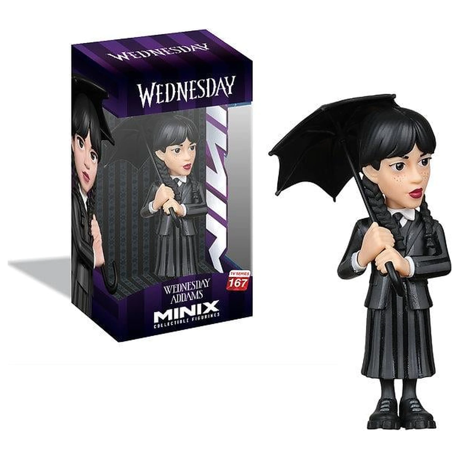 Wednesday Addams cu umbrela Figurina Minix 12cm poza produsului