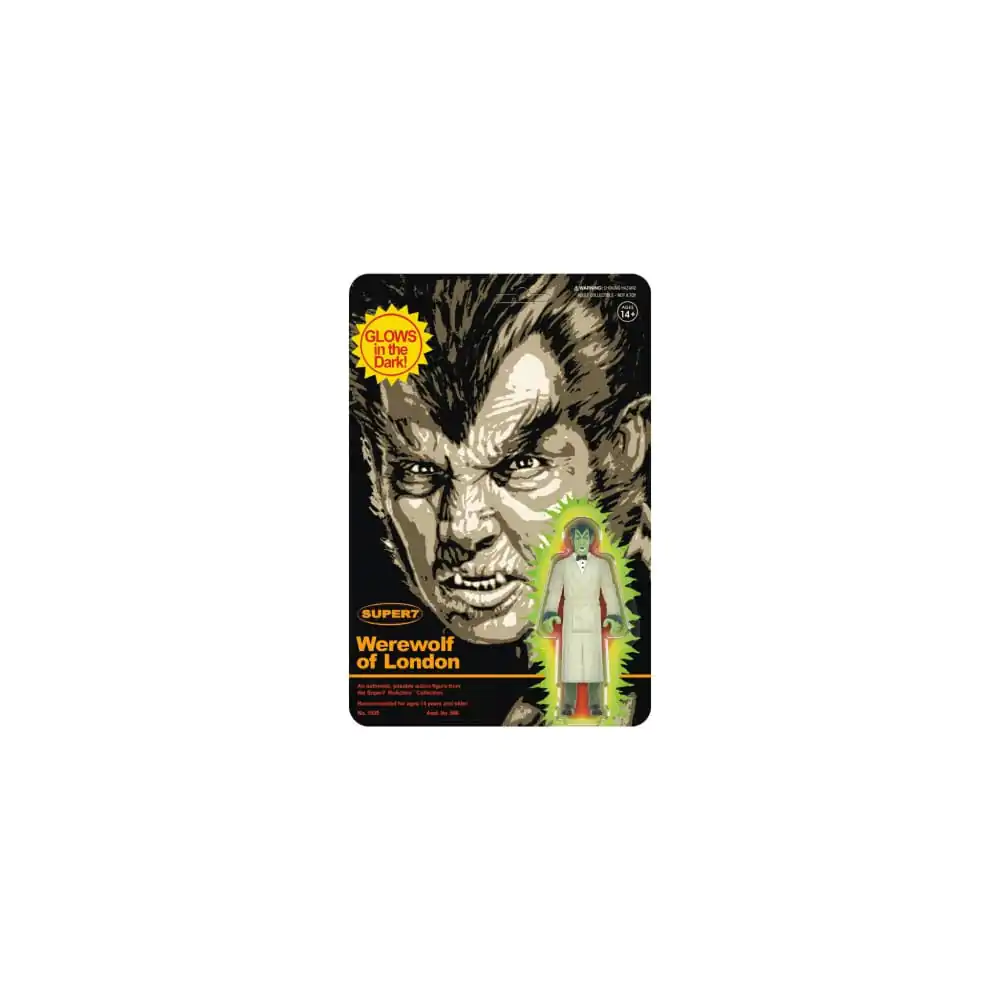 Figurină de acțiune Werewolf of London ReAction Wave 02 Werewolf of London (Monster Glow) 10 cm poza produsului