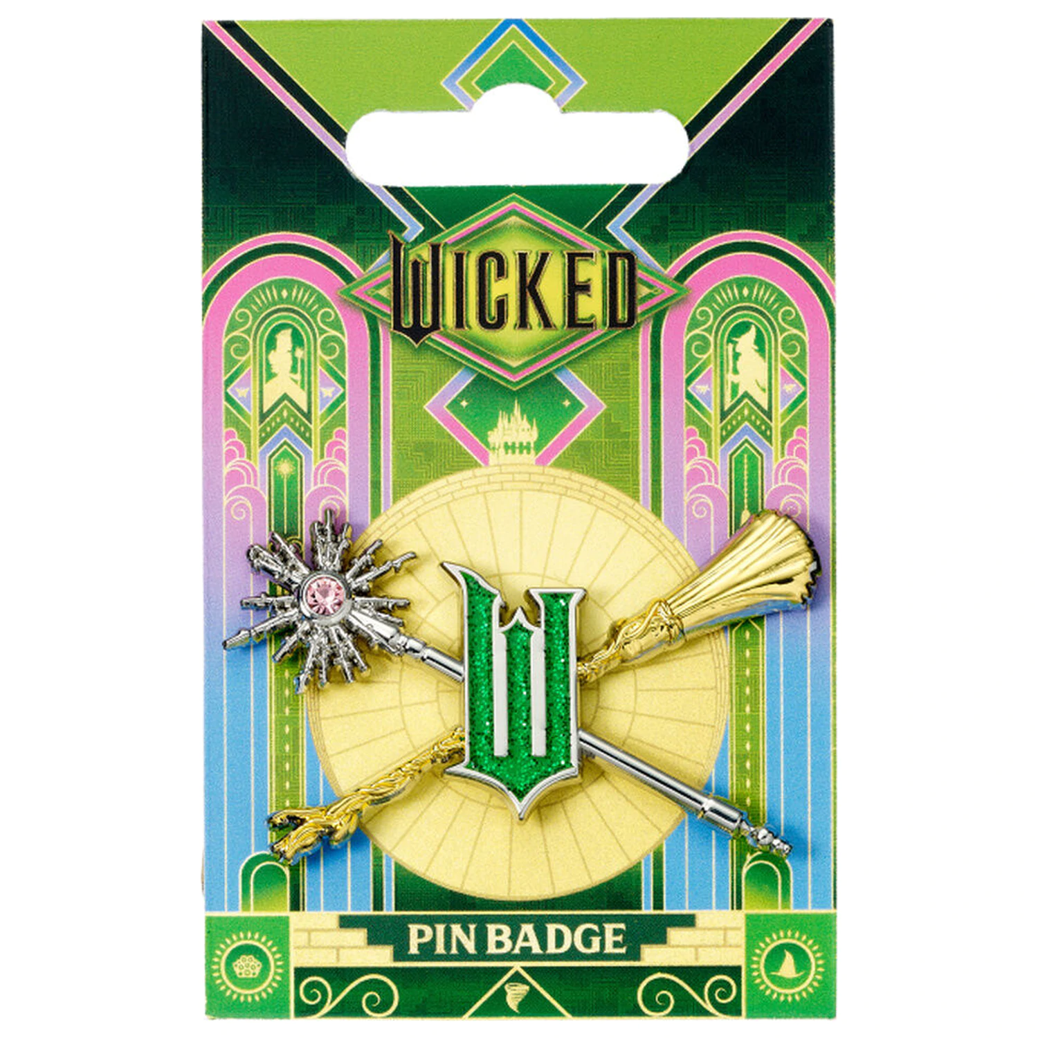 Wicked For Good Wand and Broomstick insigna pin poza produsului
