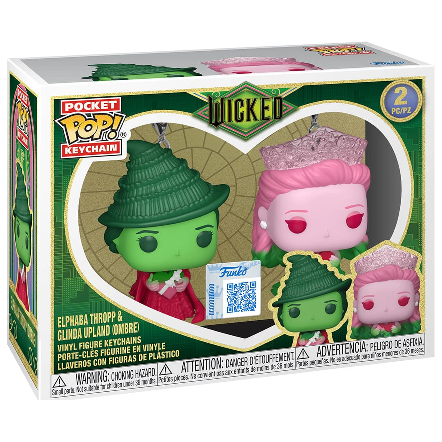 Wicked Funko POP! breloc din vinil 2 bucati G&E (Ombre) 4 cm poza produsului