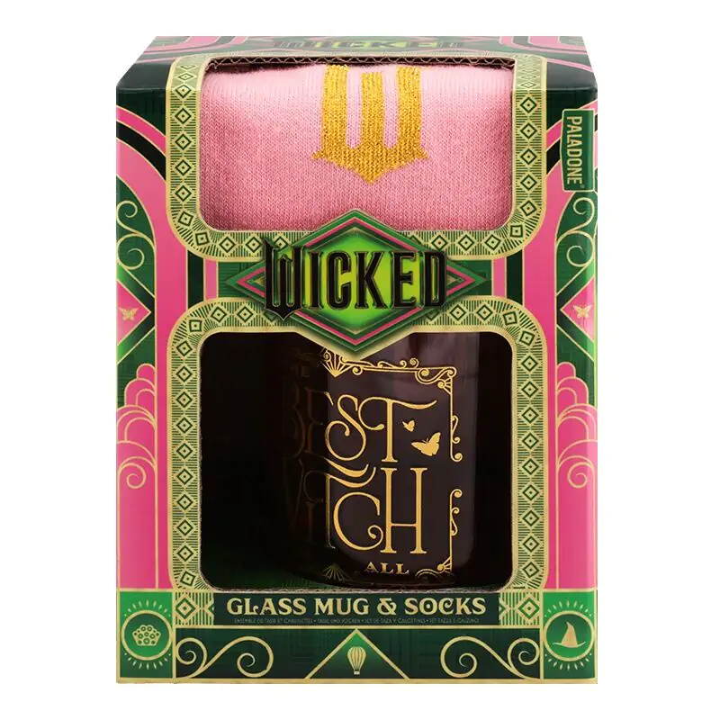 Wicked Glinda Set de cană din sticlă + șosete poza produsului