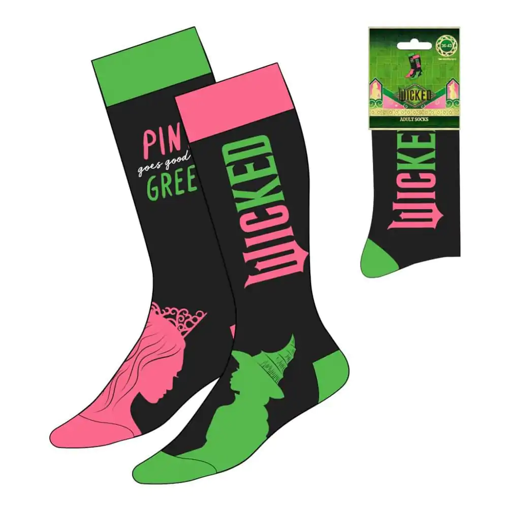 Șosete Wicked Socks Pink goes good with Green 36-43 poza produsului