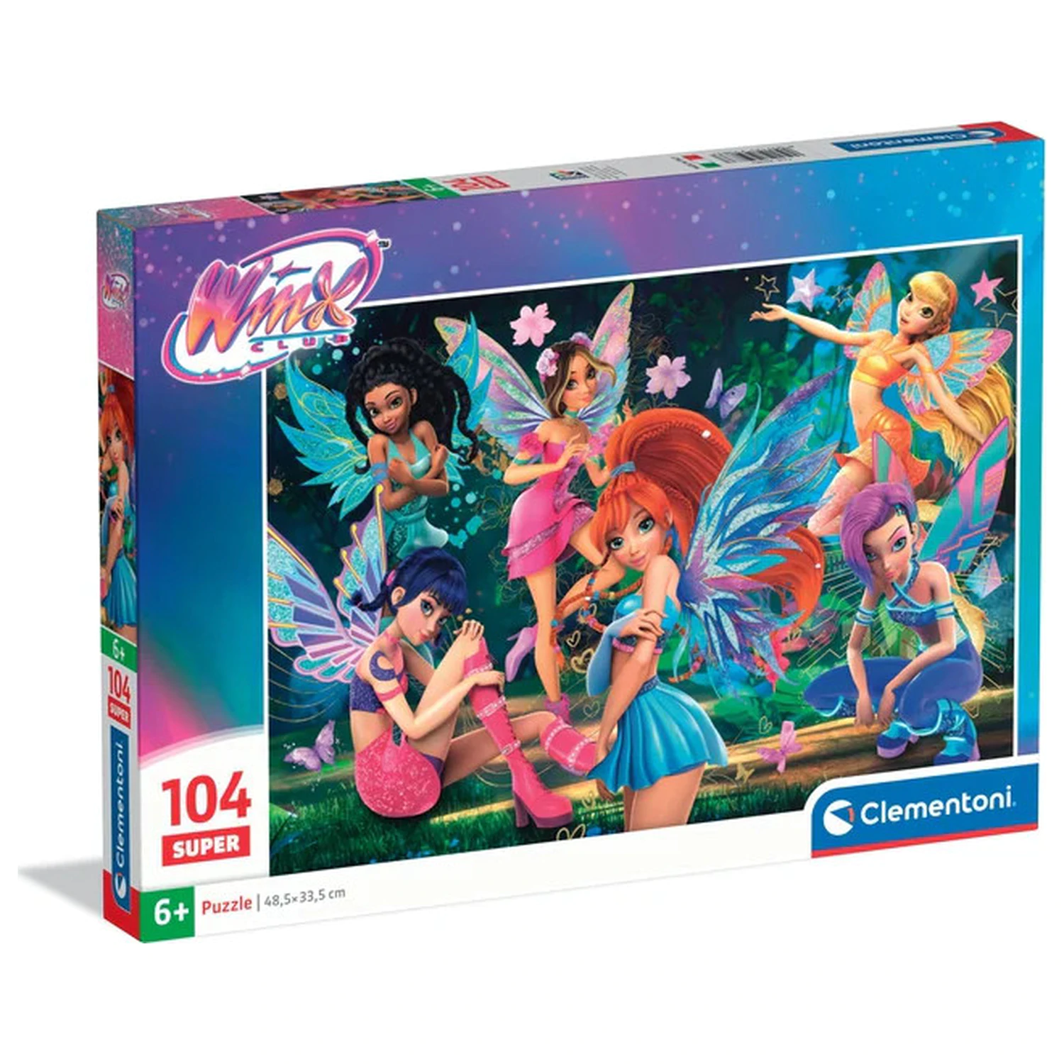 Winx Club Mystical super Puzzle Clementoni 104 piese poza produsului