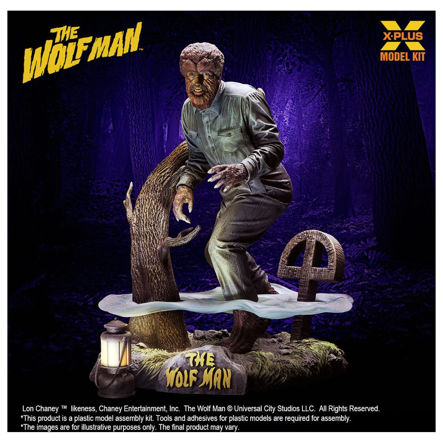 Wolf Man Set Model din Plastic 1/8 Lon Chaney Jr. ca Wolf Man 22 cm poza produsului