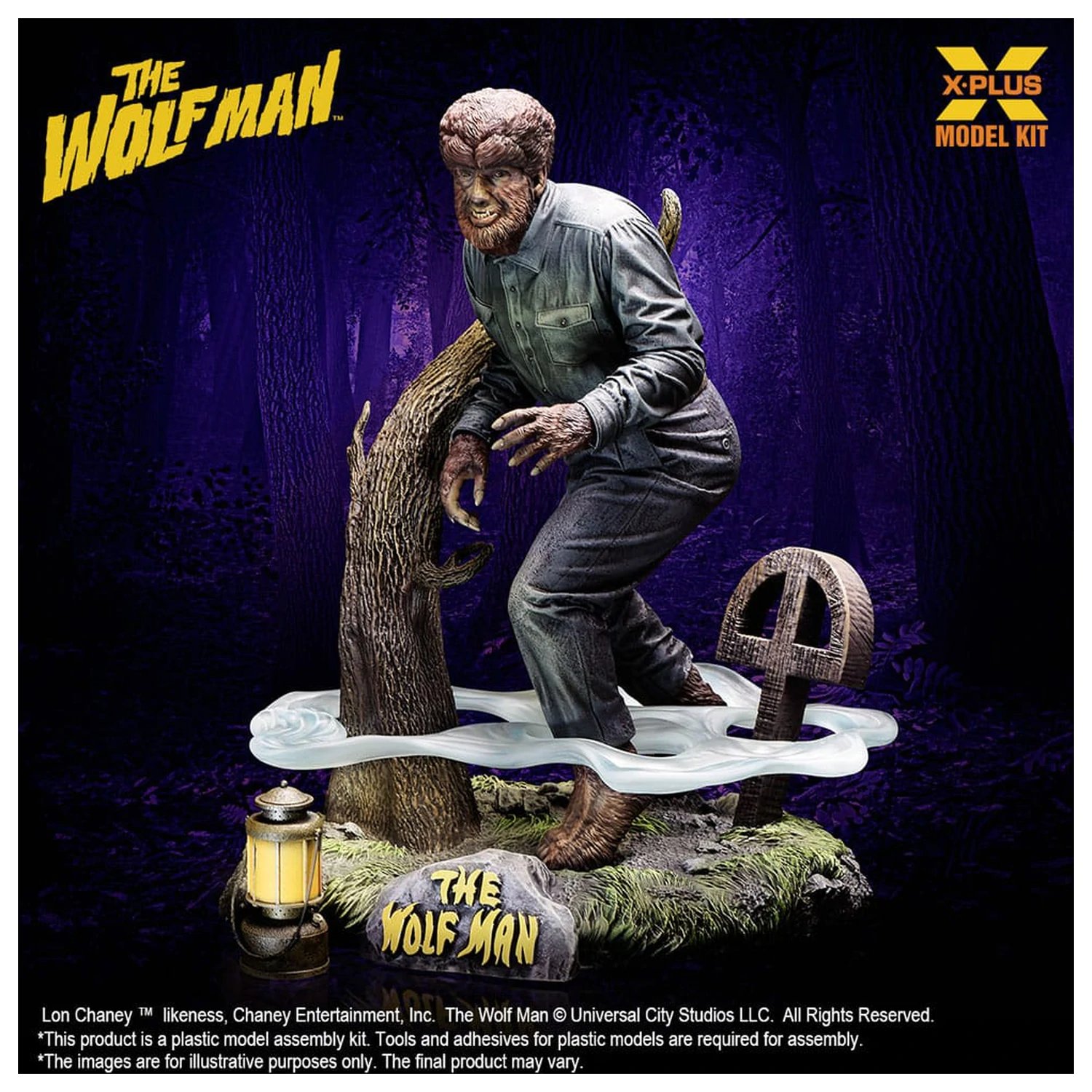 Wolf Man Set Model din Plastic 1/8 Lon Chaney Jr. ca Wolf Man 22 cm poza produsului