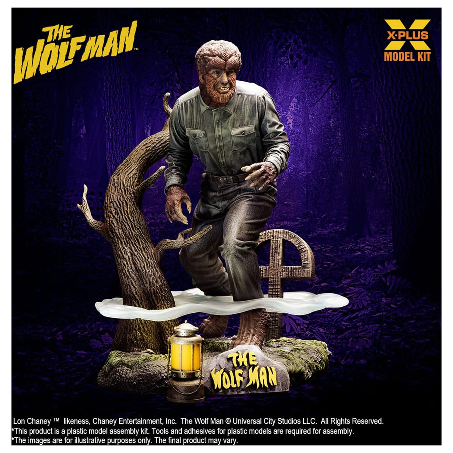 Wolf Man Set Model din Plastic 1/8 Lon Chaney Jr. ca Wolf Man 22 cm poza produsului