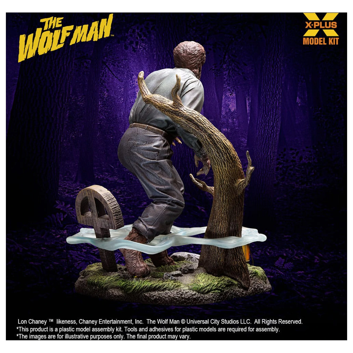 Wolf Man Set Model din Plastic 1/8 Lon Chaney Jr. ca Wolf Man 22 cm poza produsului