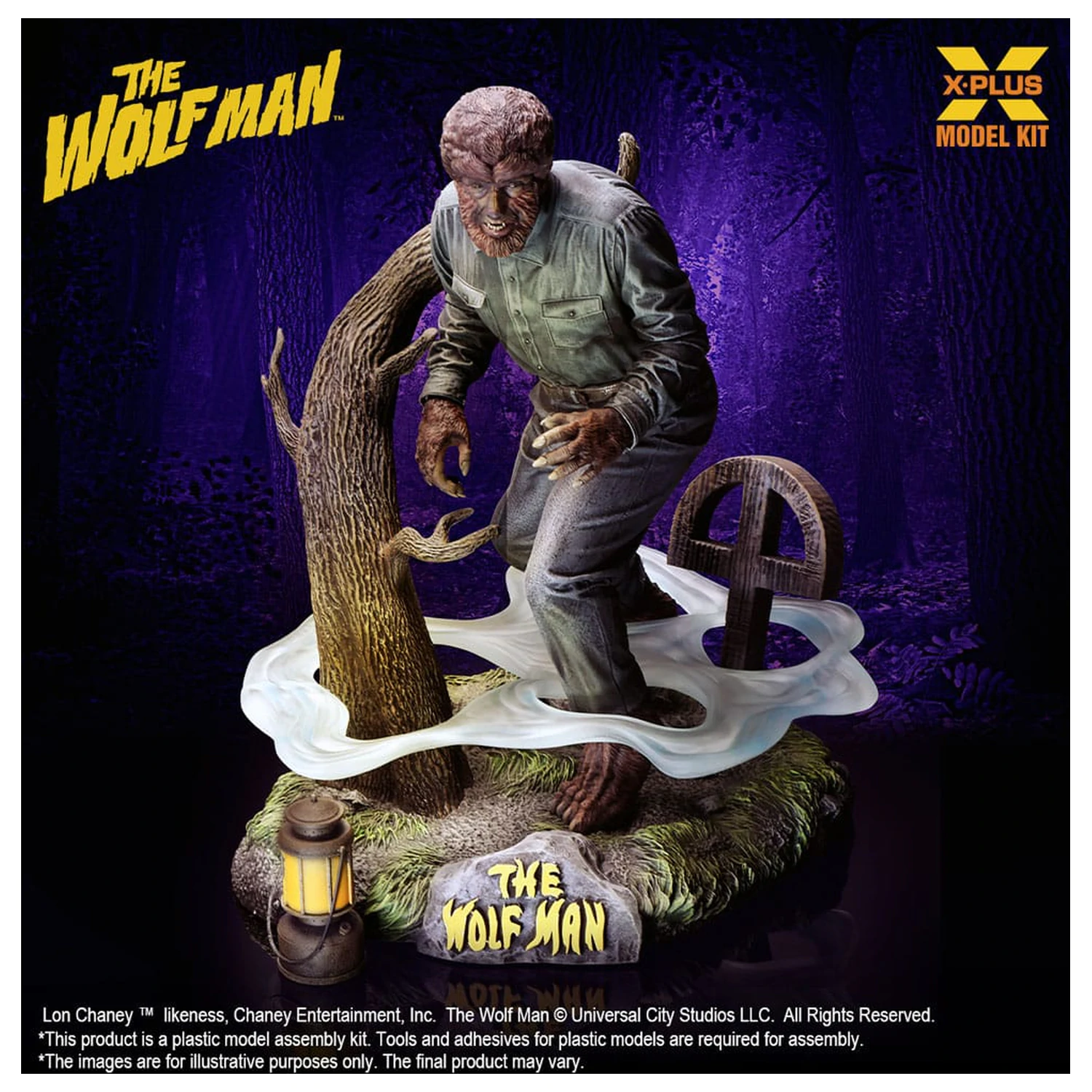 Wolf Man Set Model din Plastic 1/8 Lon Chaney Jr. ca Wolf Man 22 cm poza produsului