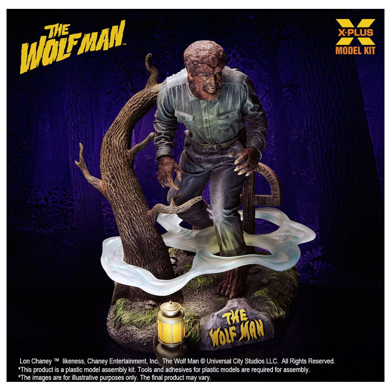 Wolf Man Set Model din Plastic 1/8 Lon Chaney Jr. ca Wolf Man 22 cm poza produsului