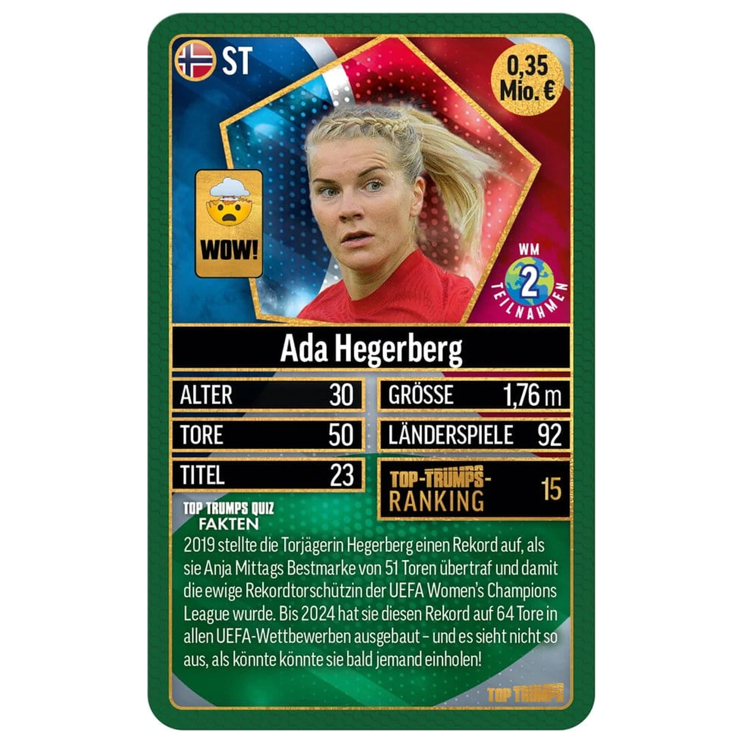 World Football Stars Card Game 200 Pachet 3 *Versiune germană* poza produsului