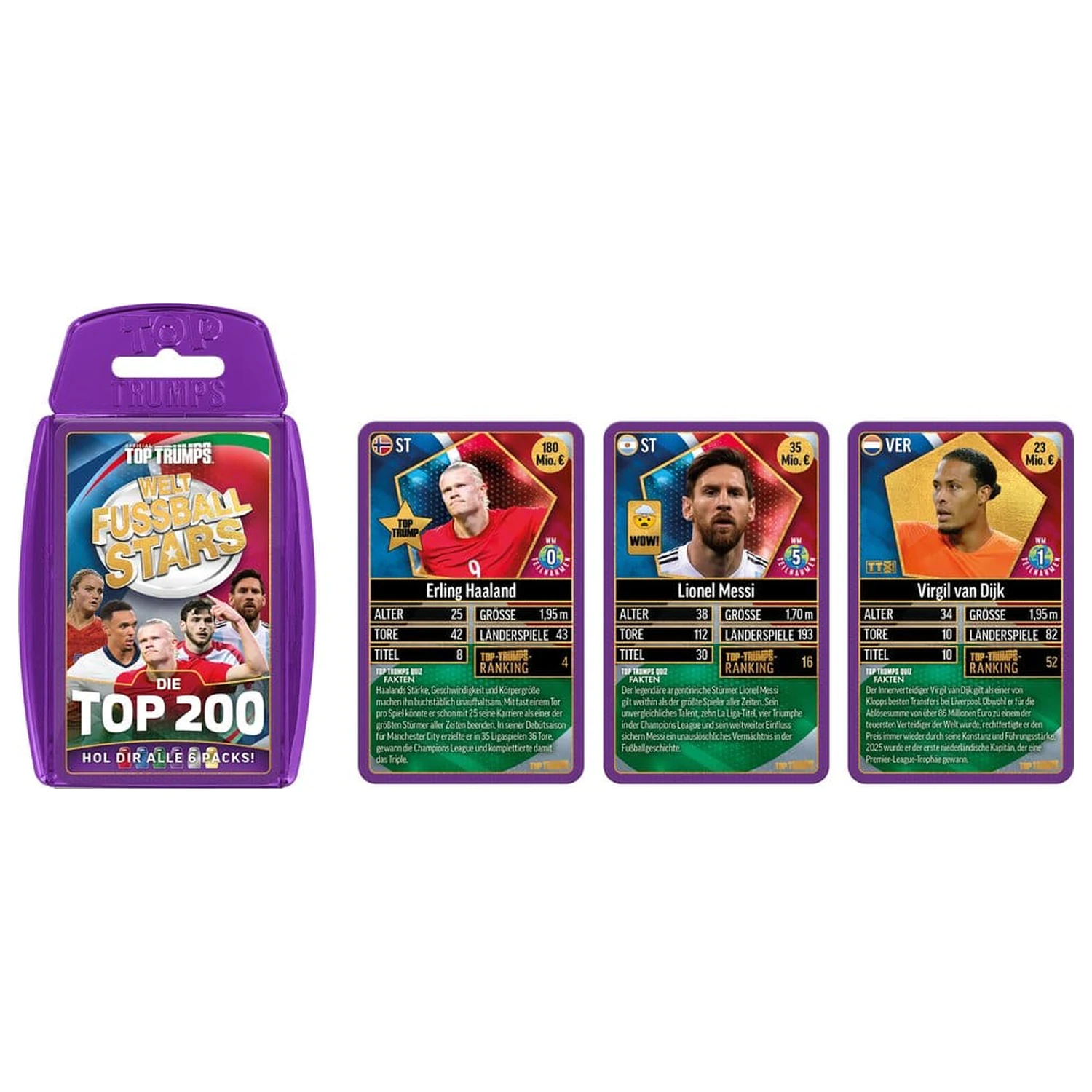 World Football Stars Card Game 200 Pachet 4 *German Version* poza produsului