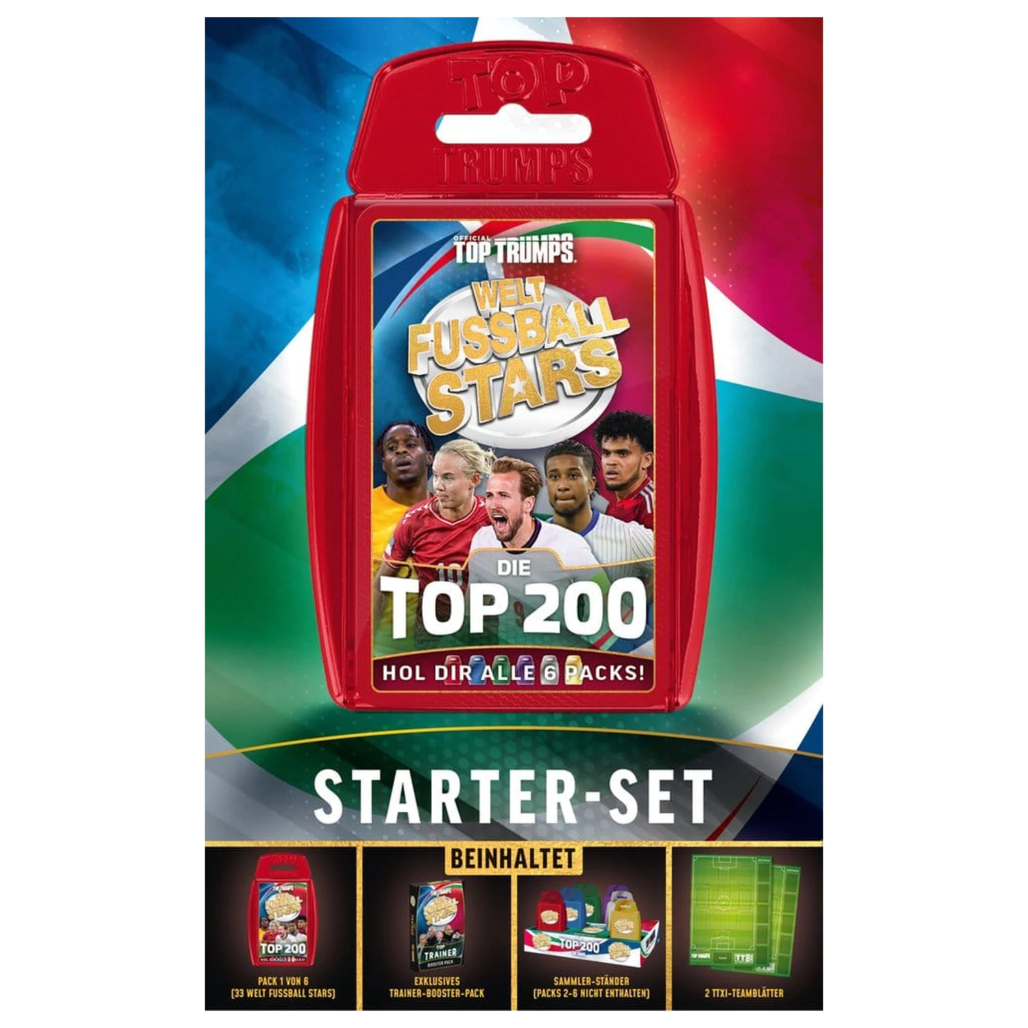 World Football Stars Card Game 200 Pachet de pornire *German Version* poza produsului