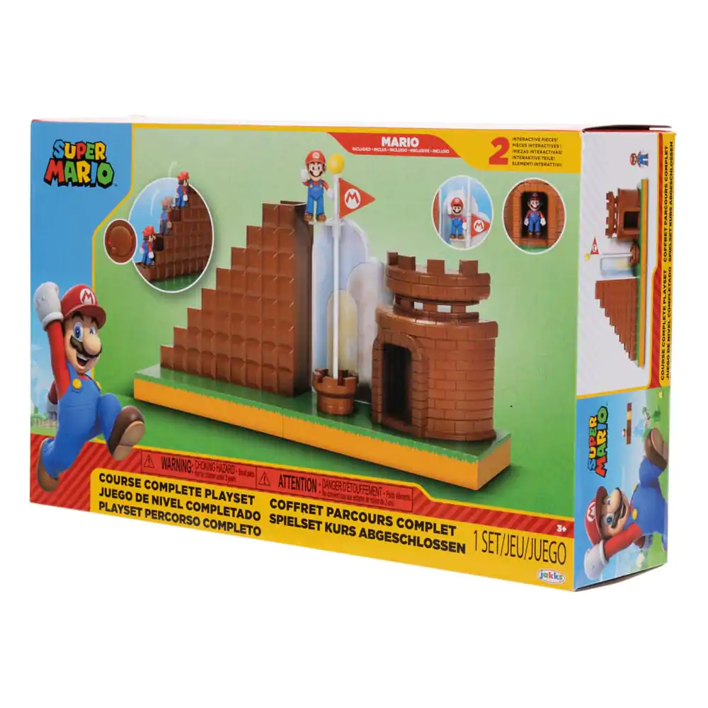 World of Nintendo Super Mario Mini Figurina Set de Joacă Nivel Final poza produsului