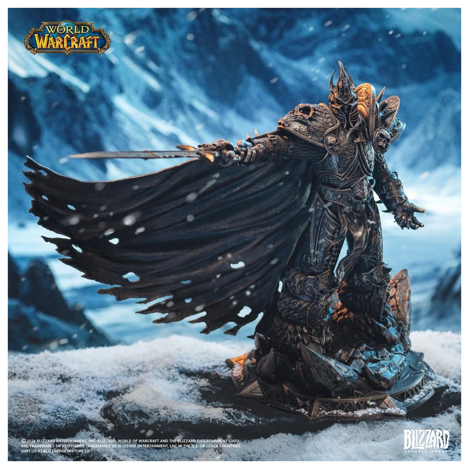 Statuie World of Warcraft 1/10 The Lich King (Editie Culoare Bronz) 27 cm poza produsului