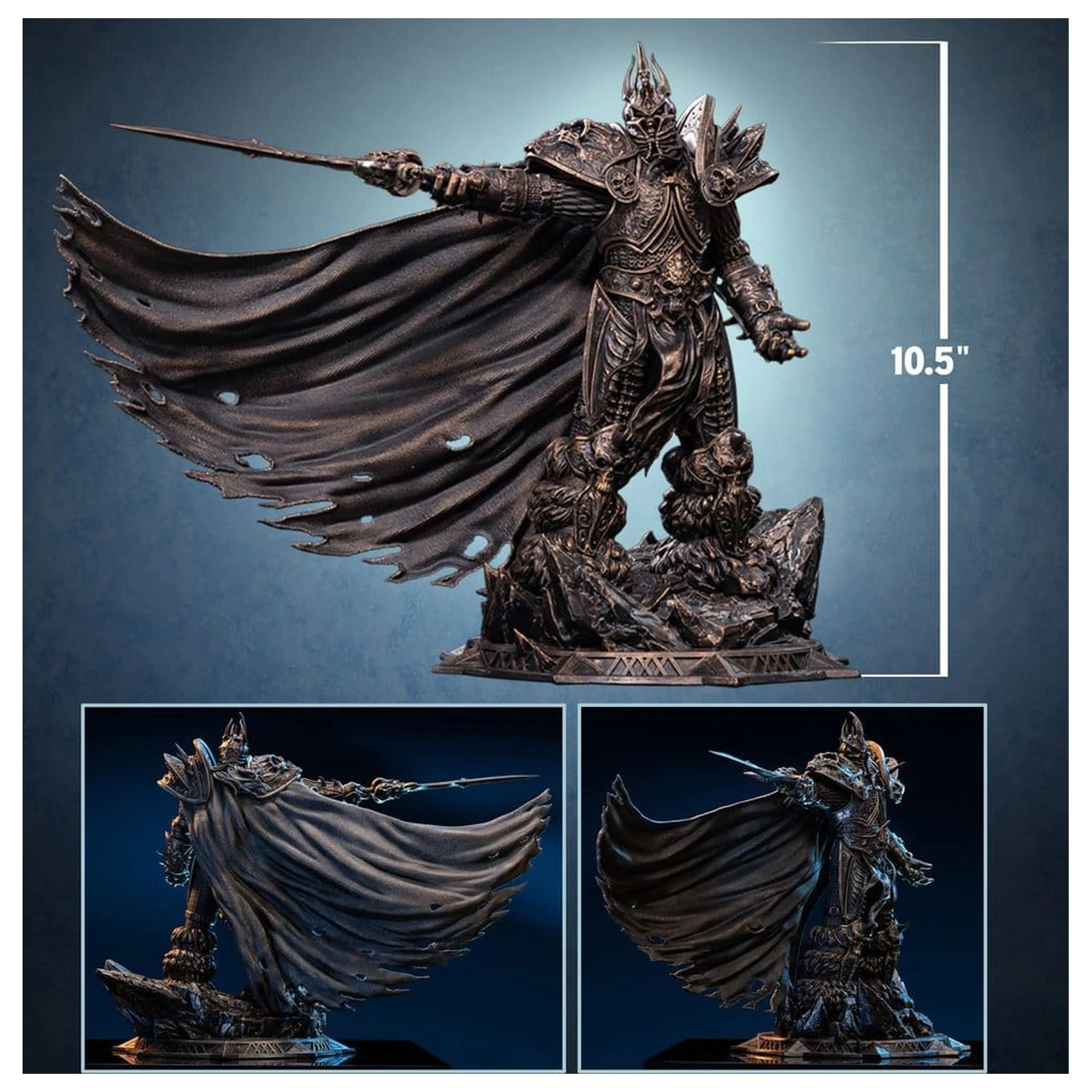 Statuie World of Warcraft 1/10 The Lich King (Editie Culoare Bronz) 27 cm poza produsului