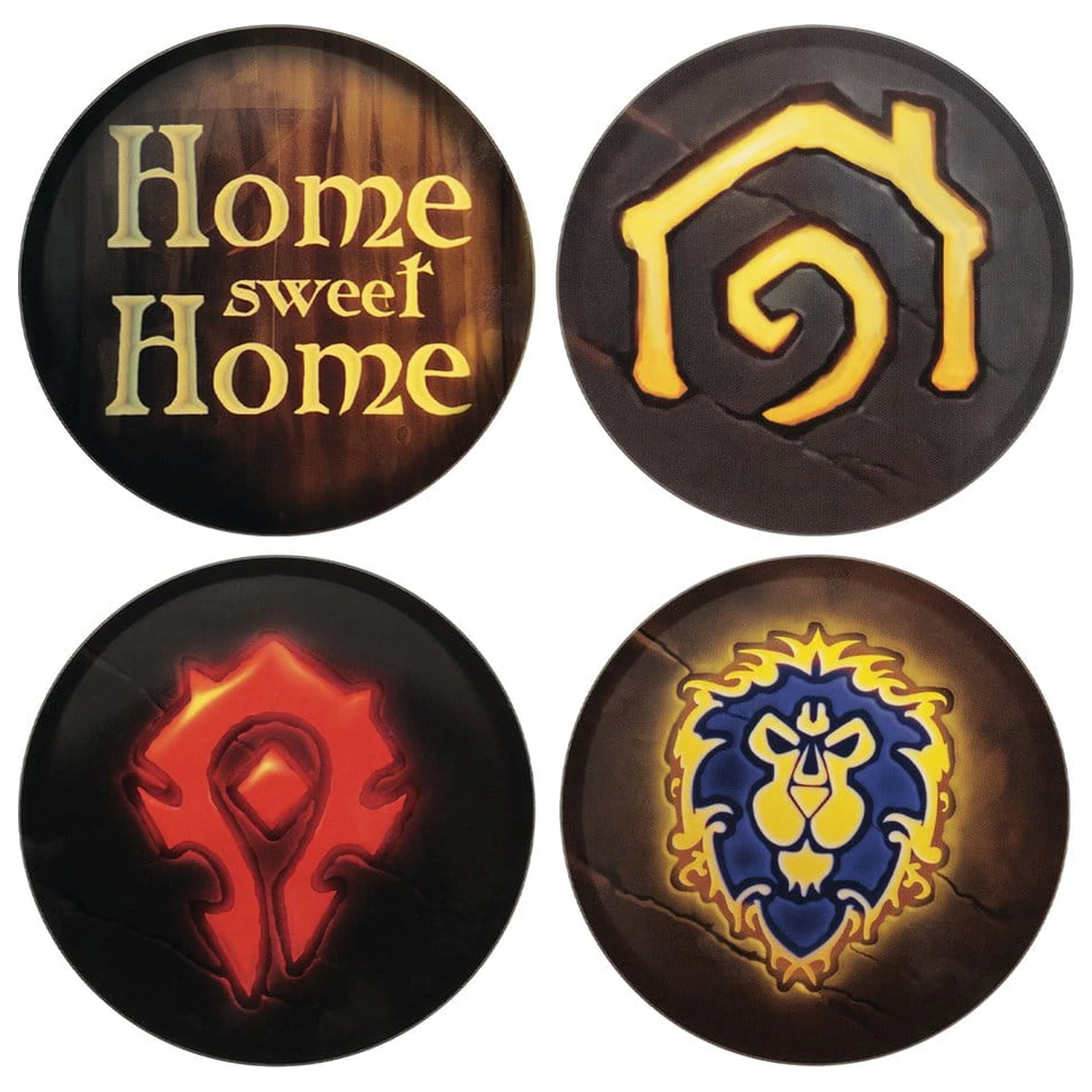 World of Warcraft Suport de pahare set de 4 bucati din metal imprimat poza produsului