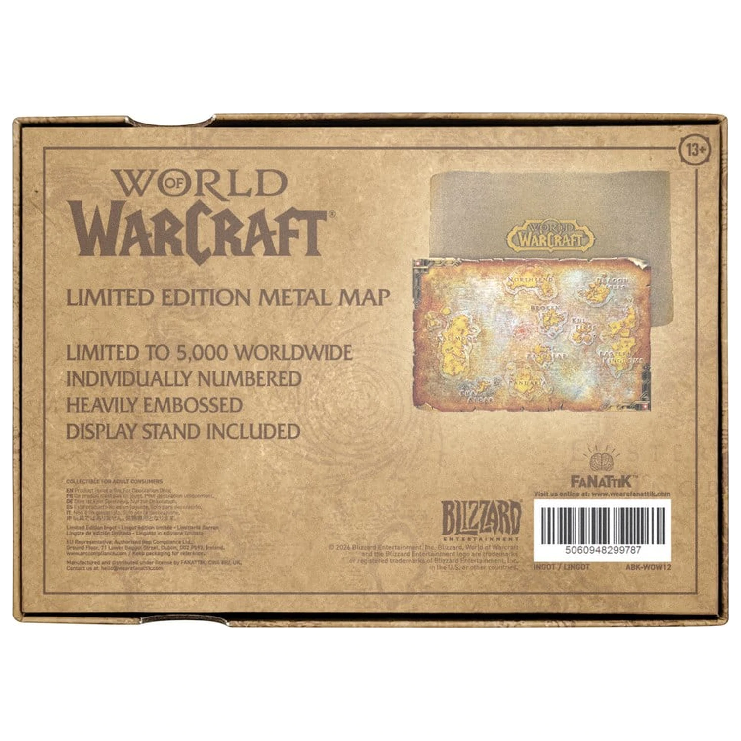World of Warcraft Replica Metal Harta din Azeroth Editie Limitata 12 x 18 cm poza produsului