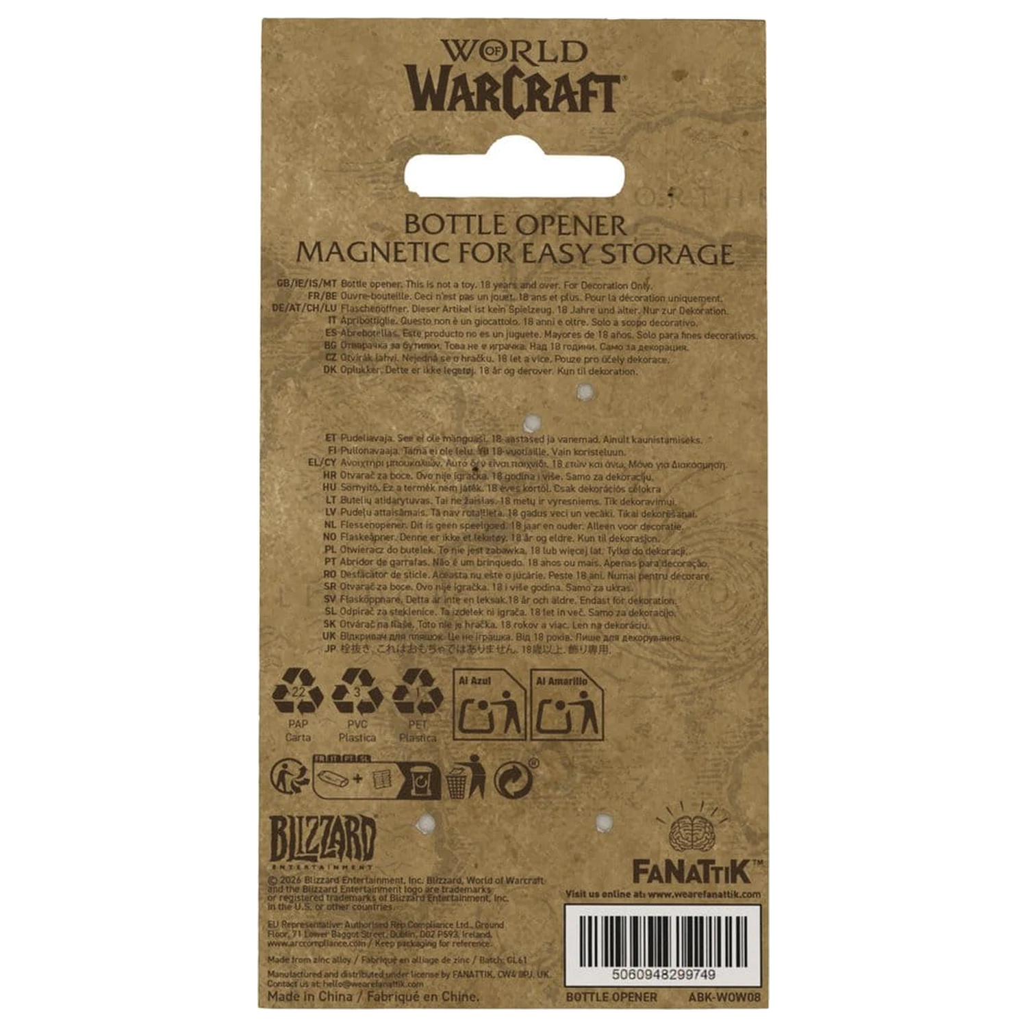 World of Warcraft Deschizator de sticle Icon of Blood poza produsului