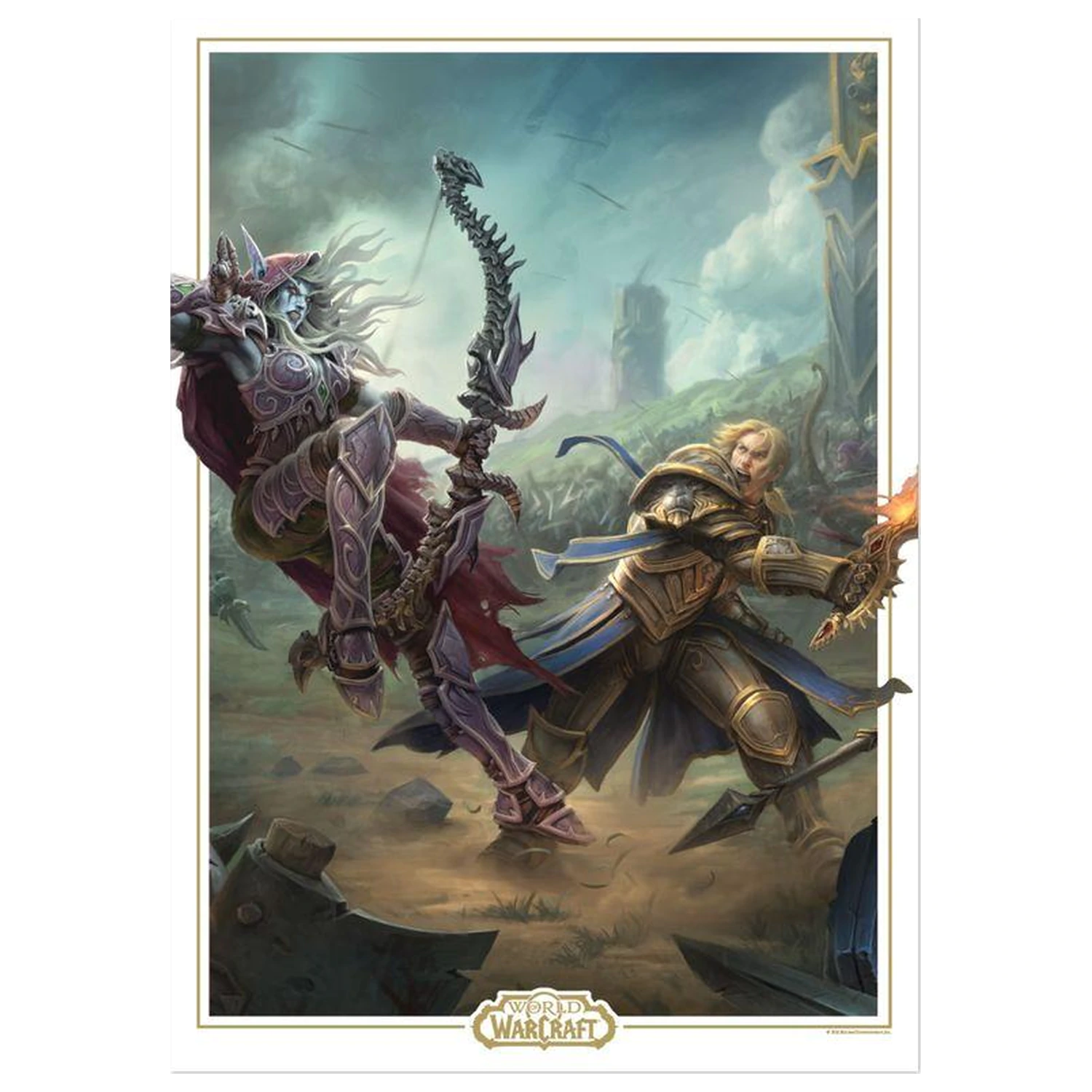 Tablou Art Print World of Warcraft Sylvanas vs Anduin Editie Limitata poza produsului