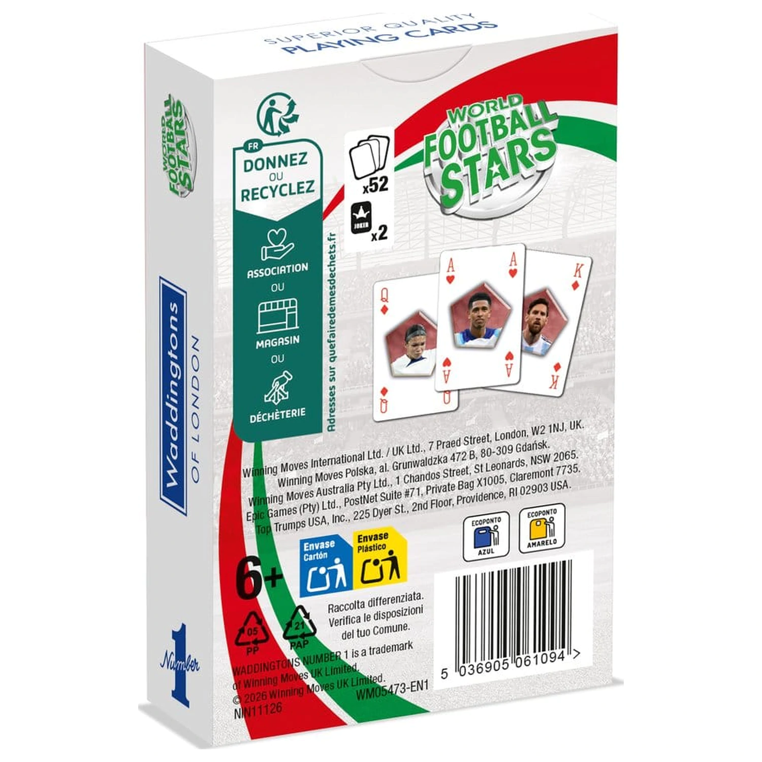 World Soccer Stars No 1 Playing Cards *English Version* poza produsului
