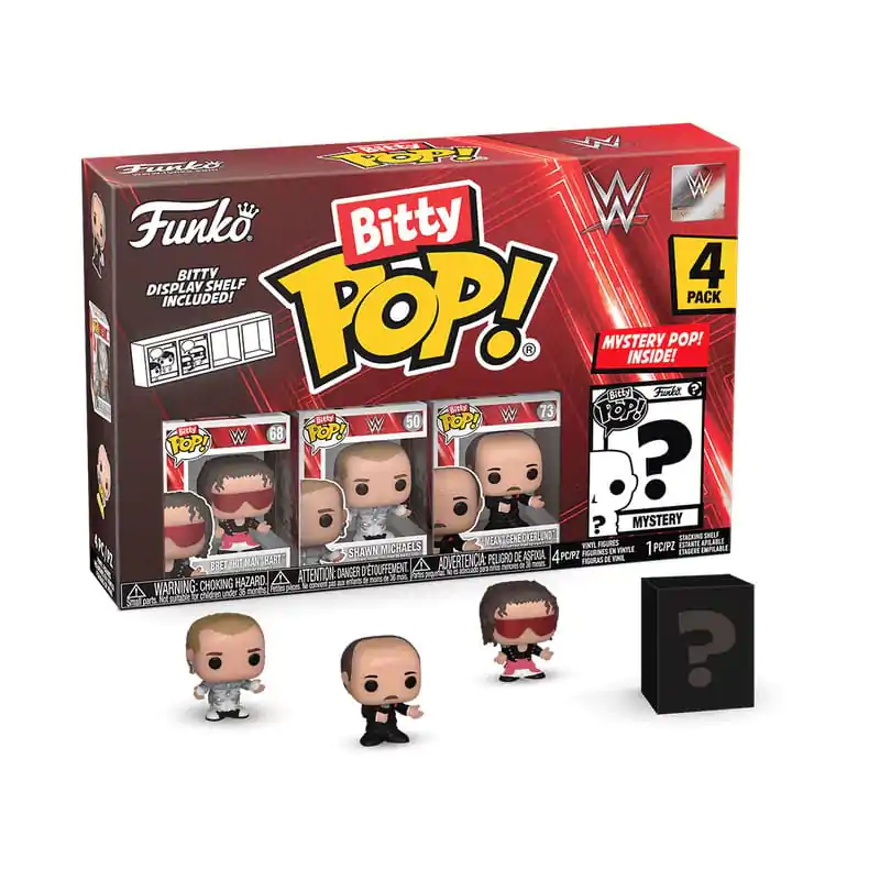 WWE Bitty Funko POP! Figurina Vinil Set de 4 Bret Hart 2,5 cm poza produsului