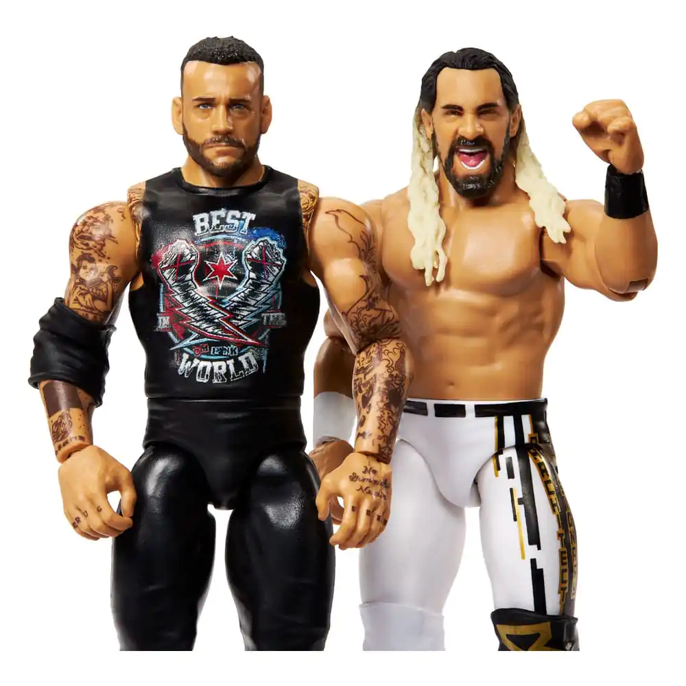 WWE Main Event Showdown Figurine de actiune CM Punk vs Seth "Freakin" Rollins Pachet de 2 15 cm poza produsului