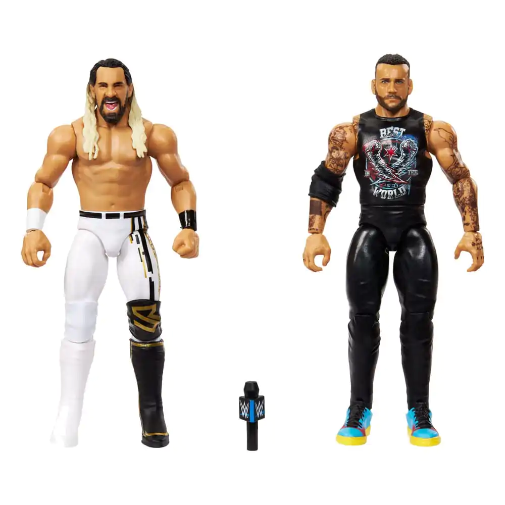 WWE Main Event Showdown Figurine de actiune CM Punk vs Seth "Freakin" Rollins Pachet de 2 15 cm poza produsului