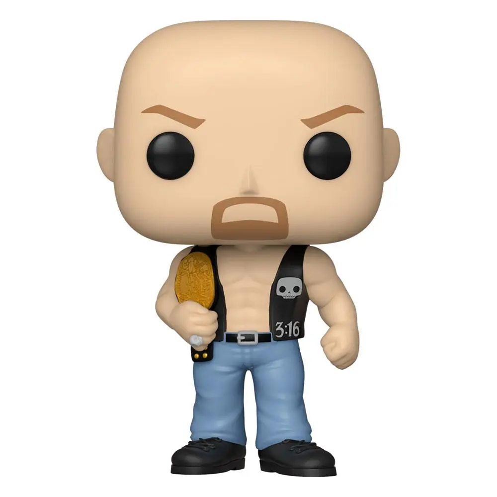 WWE POP! Figurina de vinil SC Steve Austin cu centură 9 cm poza produsului