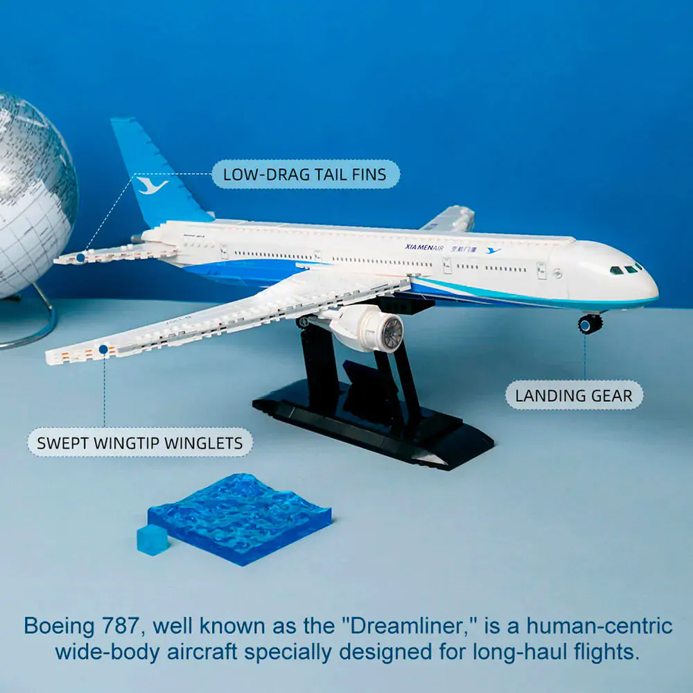 Xiamen Air Boeing 787 Kit de construcție 745 piese poza produsului