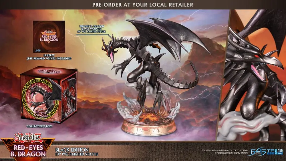 Yu-Gi-Oh! Statuie PVC Red-Eyes B. Dragon Culoare Negru 33 cm poza produsului