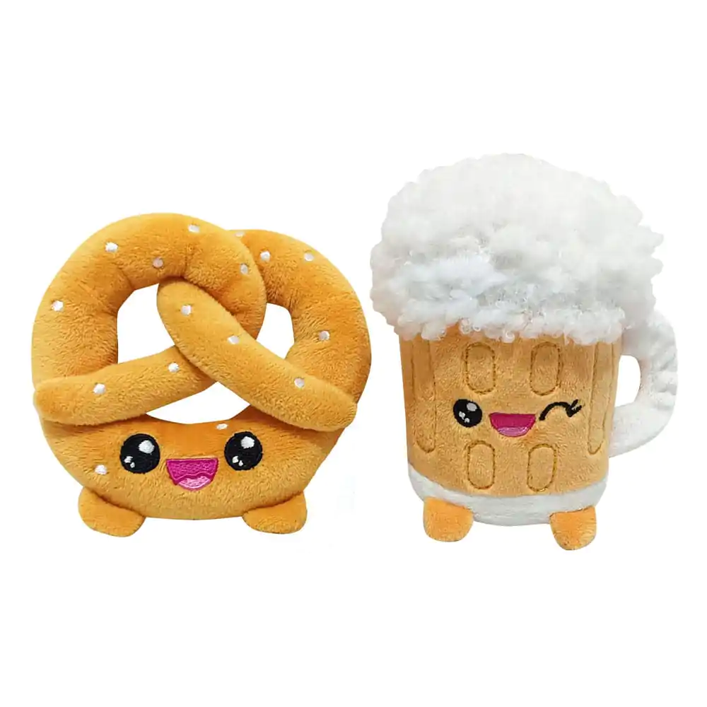 Yummis Together Plush Figures 2 buc Pretzel & Beer in Take Away Bag 21 cm poza produsului