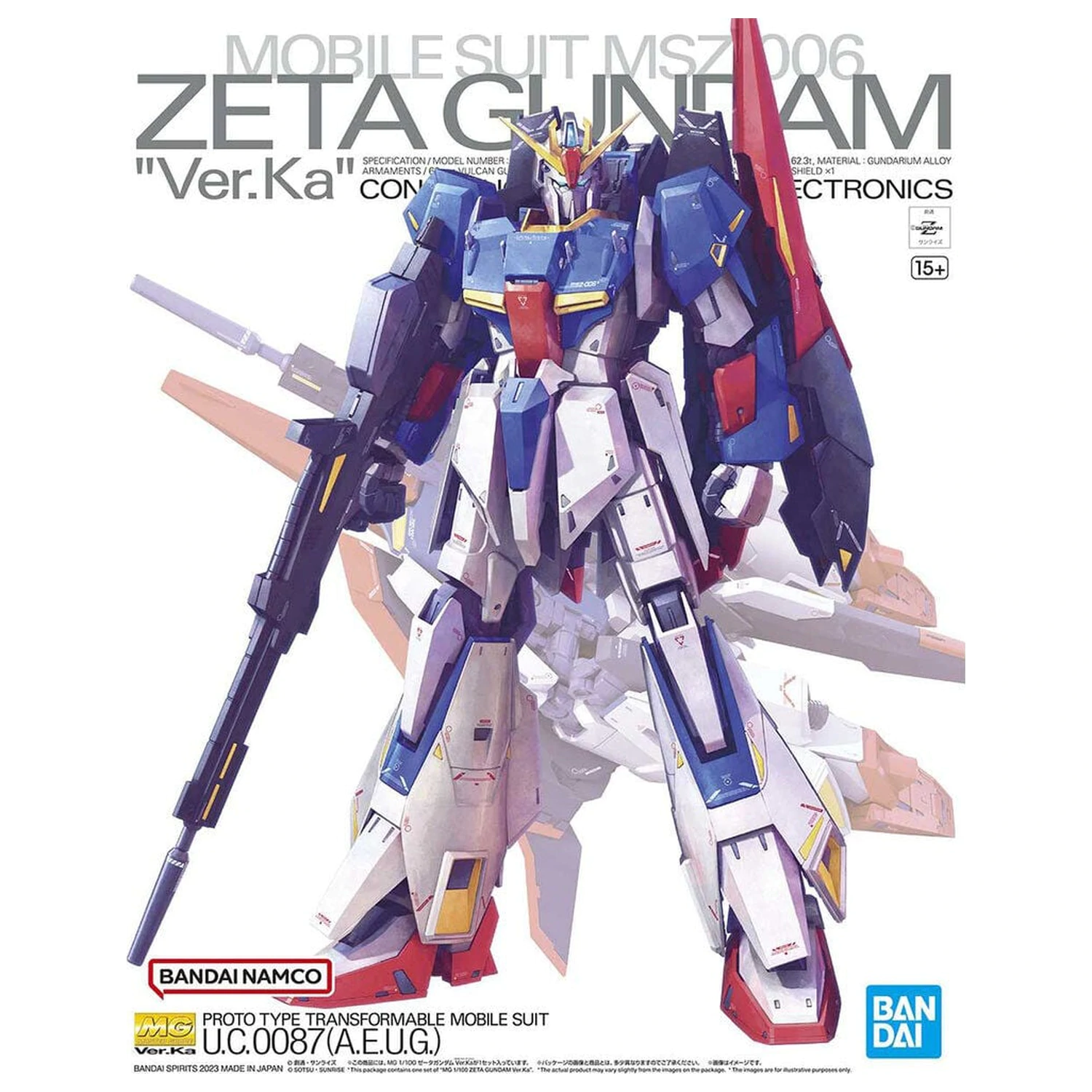 Zeta Gundam MSZ-006 Zeta Gundam Ver. Ka Mobile Suit Kit Model MG 1/100 poza produsului