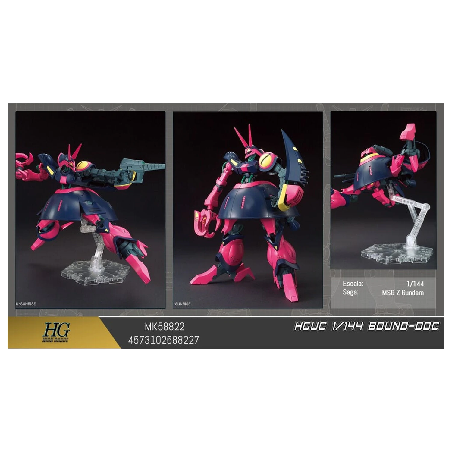 Zeta Gundam NRX-055 Baund Doc Mobile Suit Kit Model HGUC 1/144 poza produsului