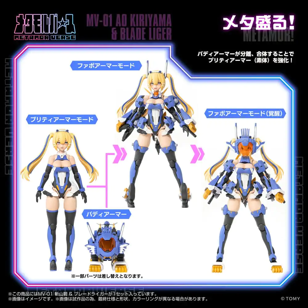 Zoids Kit de Model din Plastic 1/10 MV-01 Ao Kiriyama & Blade Liger 17 cm poza produsului
