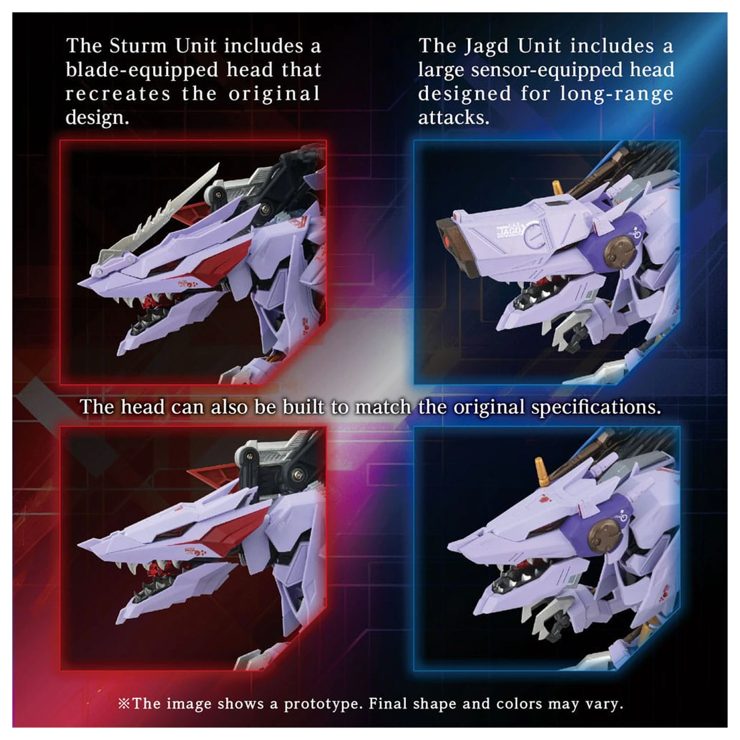 Zoids Kit de modelare Set de accesorii AM-Z01CP Berserk Fury Sturm & Jagd Unit poza produsului