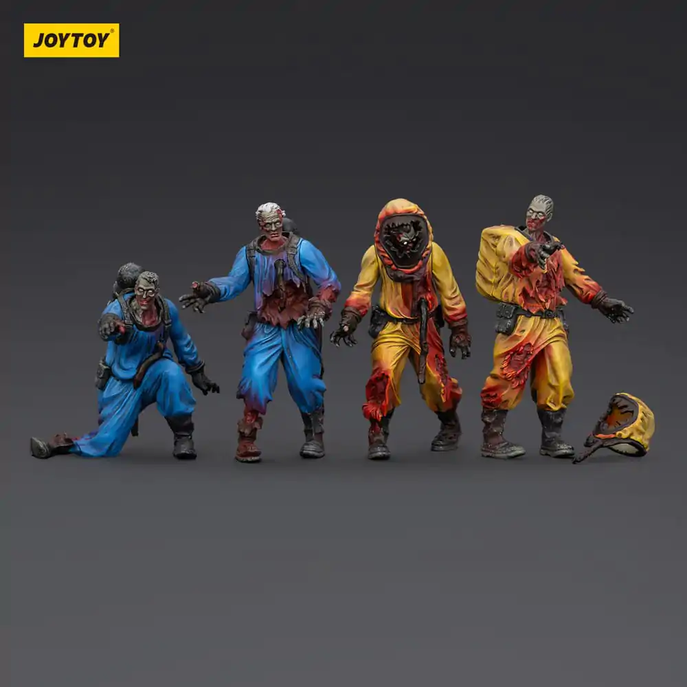 Zombie Dark Source Action Figures set de 4 Laborator Biochimic Team 8 cm poza produsului