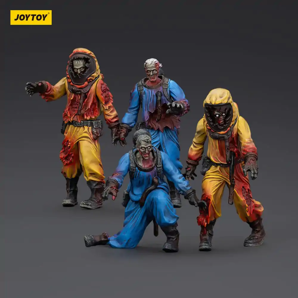 Zombie Dark Source Action Figures set de 4 Laborator Biochimic Team 8 cm poza produsului