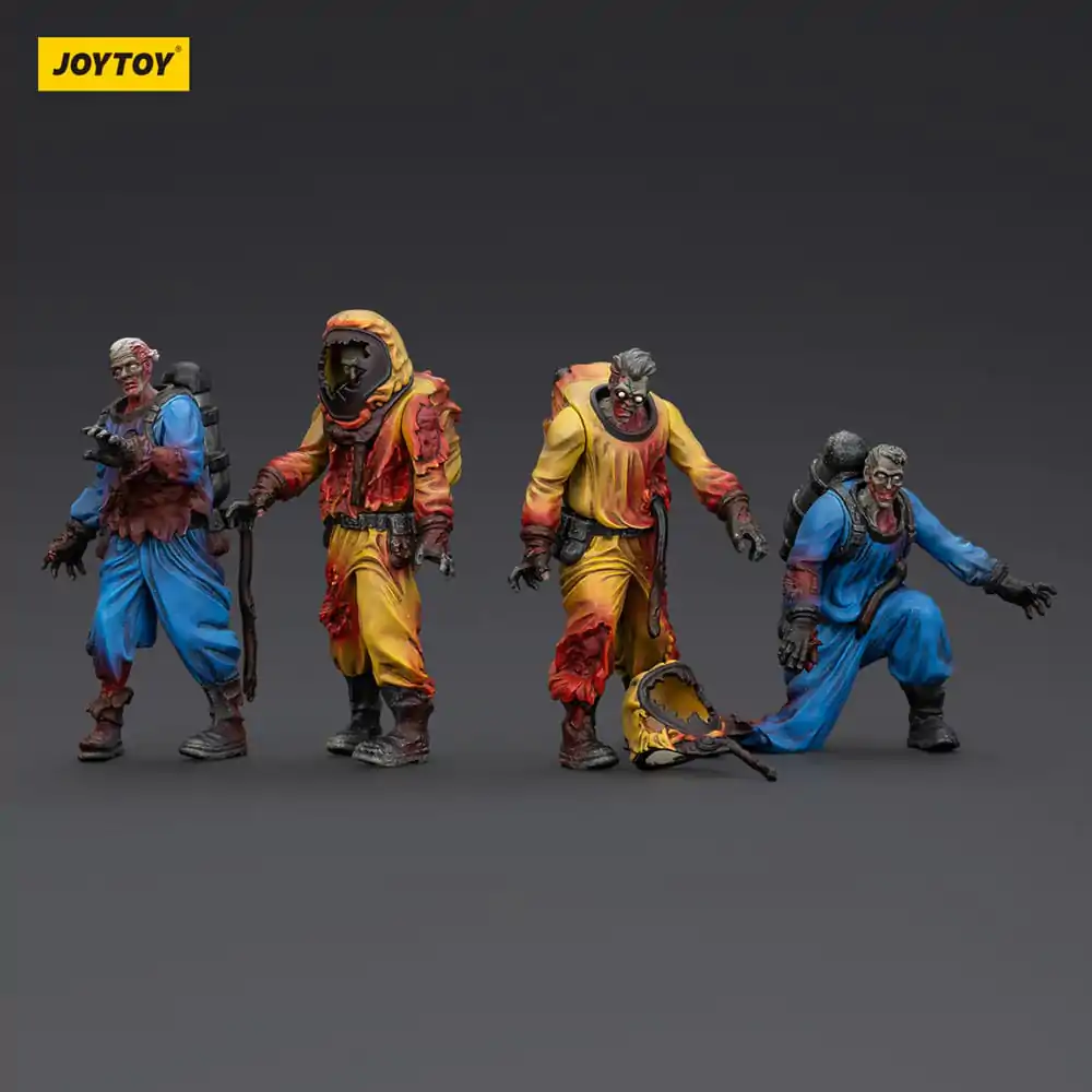 Zombie Dark Source Action Figures set de 4 Laborator Biochimic Team 8 cm poza produsului