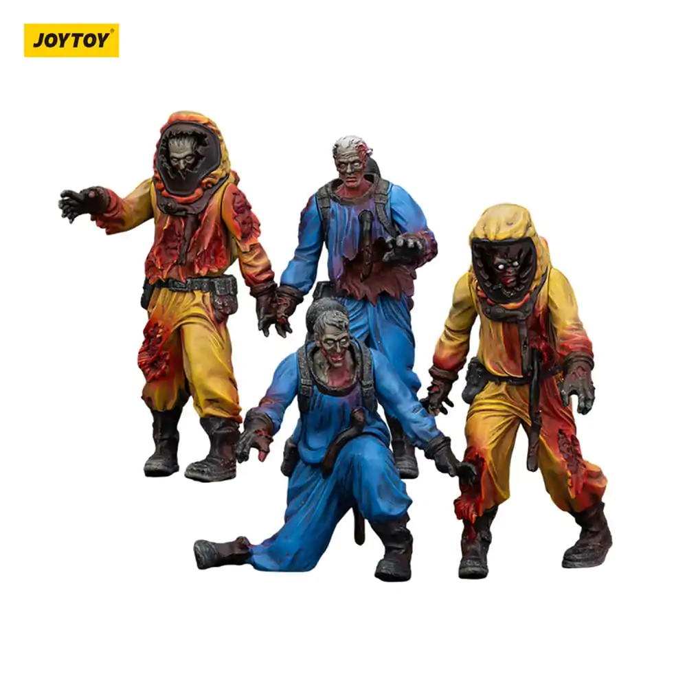 Zombie Dark Source Action Figures set de 4 Laborator Biochimic Team 8 cm poza produsului