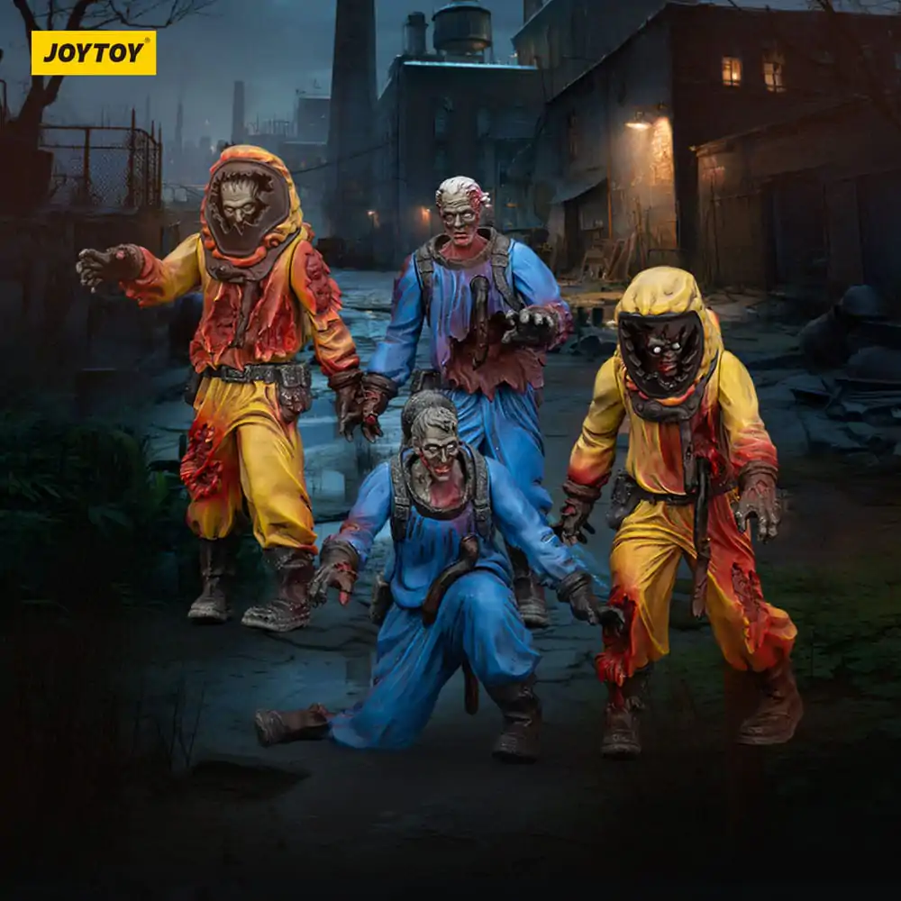 Zombie Dark Source Action Figures set de 4 Laborator Biochimic Team 8 cm poza produsului