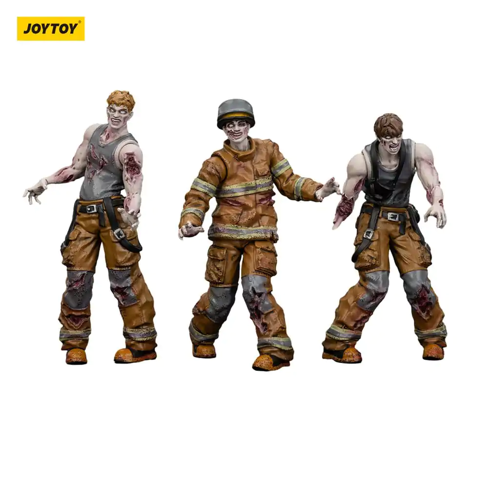 Zombie Dark Source Action Figures Set de 3 Figurine Pompieri 8 cm poza produsului