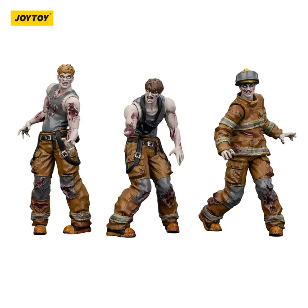 Zombie Dark Source Action Figures Set de 3 Figurine Pompieri 8 cm poza produsului