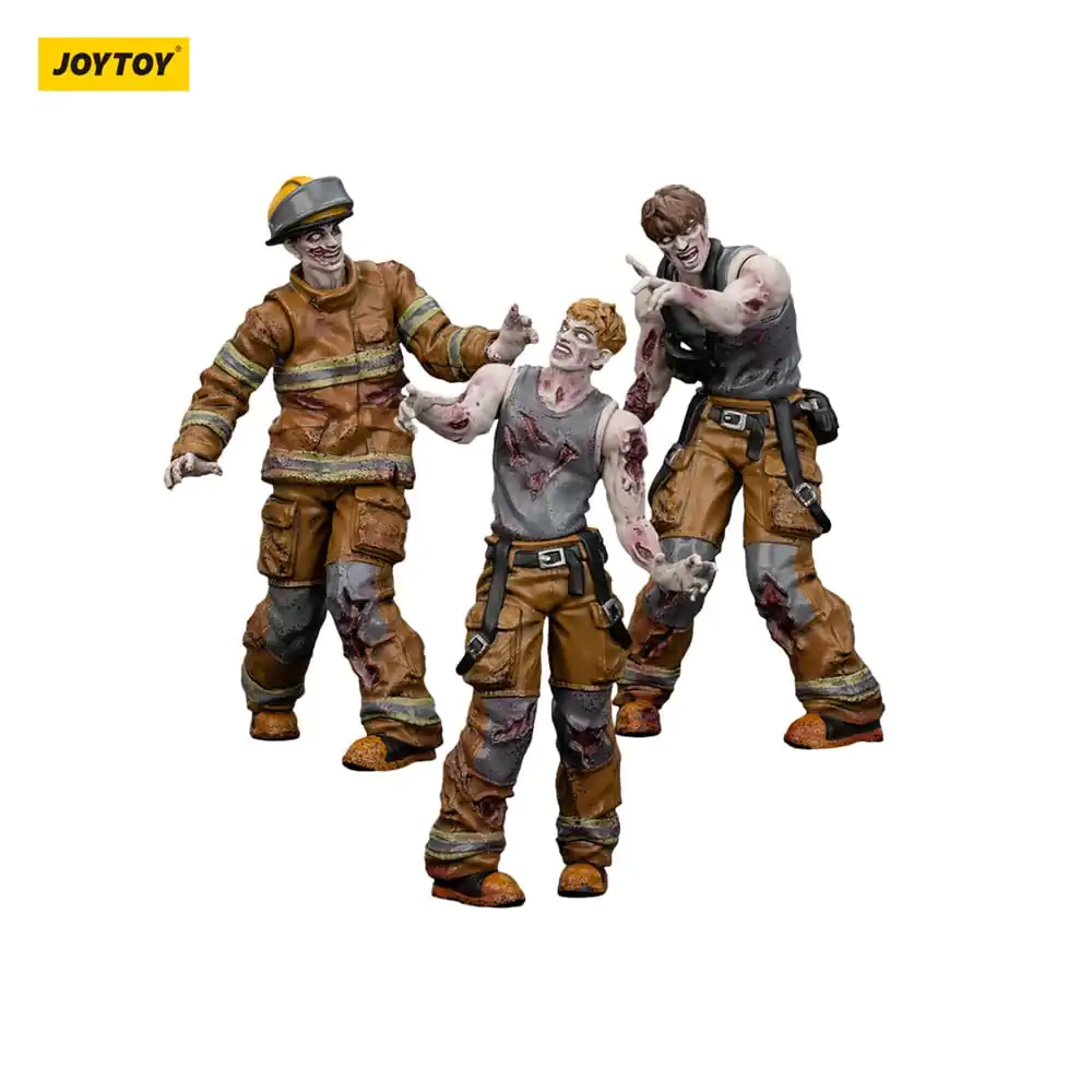 Zombie Dark Source Action Figures Set de 3 Figurine Pompieri 8 cm poza produsului