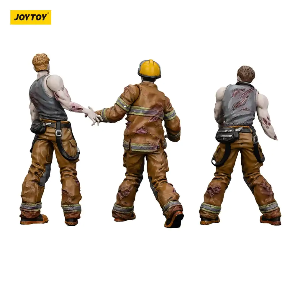 Zombie Dark Source Action Figures Set de 3 Figurine Pompieri 8 cm poza produsului