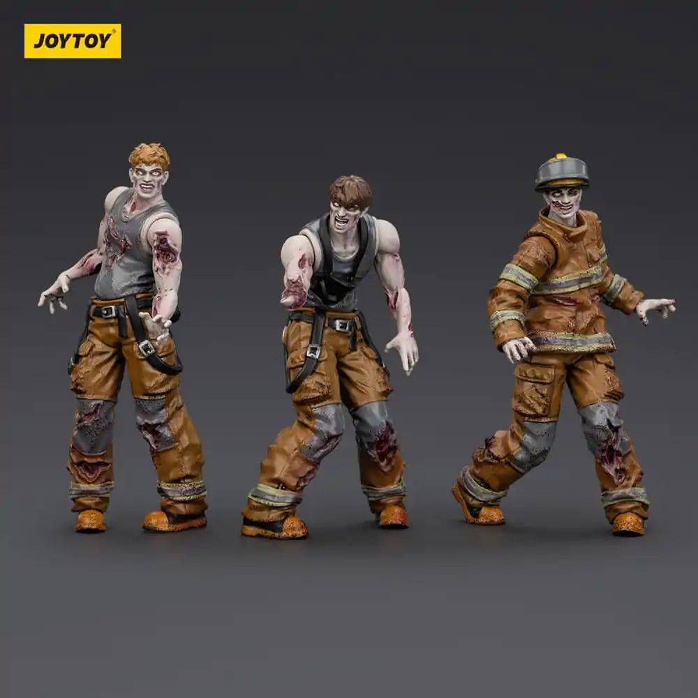 Zombie Dark Source Action Figures Set de 3 Figurine Pompieri 8 cm poza produsului