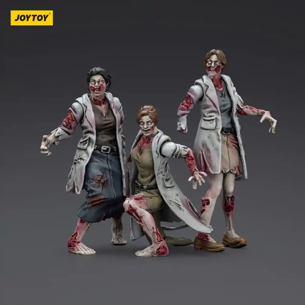 Zombie Dark Source Action Figures Set 3 Figurine Medici 8 cm poza produsului